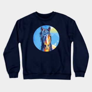 Horse Beauty - Colorful Portrait Crewneck Sweatshirt